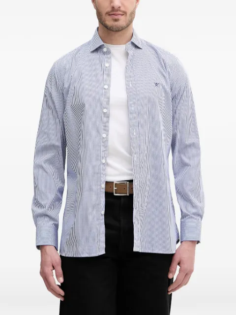Hackett London logo-embroidered shirt Blue HM3010537