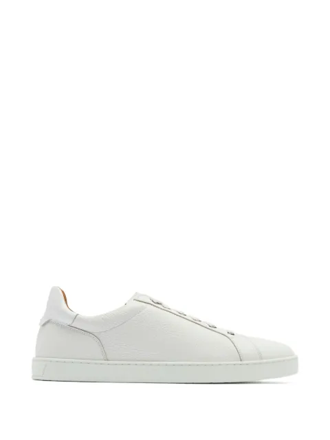 Magnanni pebbled-leather elastic-lace sneakers White 266445353