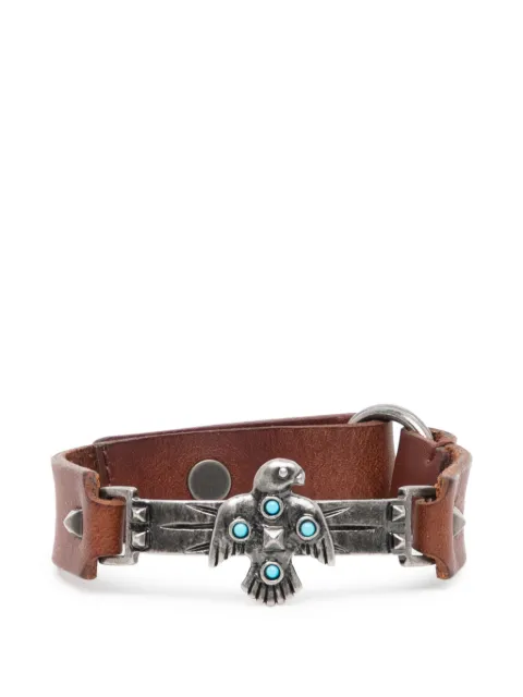 Valentino Garavani Rockstud leather bracelet Brown YJ0874VCP