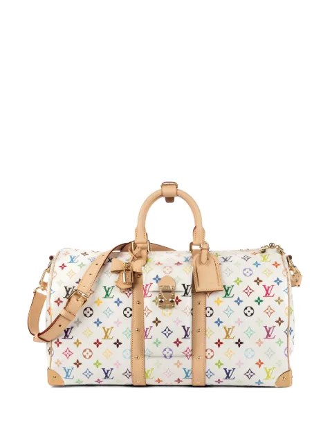 Louis Vuitton Pre-Owned x Takashi Murakami Monogram Multicolore canvas holdall bag White CHIP
