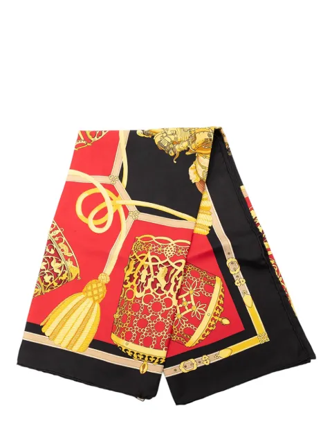 Hermès Pre-Owned 20th Century Les Muserolles Silk Scarf 90 scarves Black CLDJ7ITMP6M6NL50