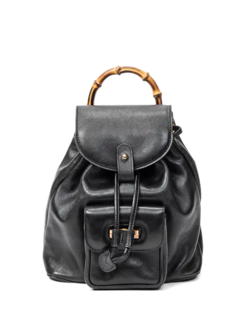 Gucci Pre-Owned mini Bamboo top handle backpack Black 00334440030