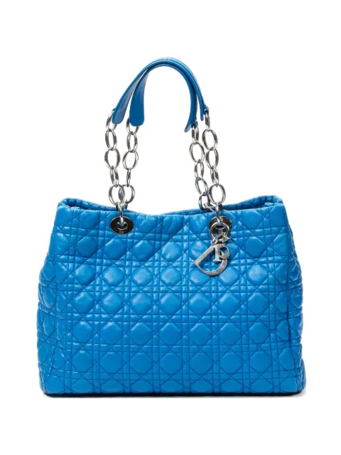 Christian Dior Pre-Owned Cannage-quilting tote bag Blue 01BO0153
