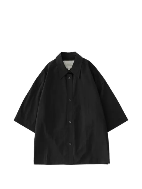 Studio Nicholson Tocoa shirt Black TOCOASNW1889POWDERCOTTONBLACK