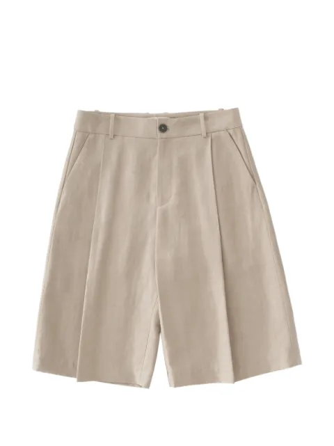Studio Nicholson Fowld shorts Neutrals FOWLDSNM1187ANTIQUELINENWOOLSAND