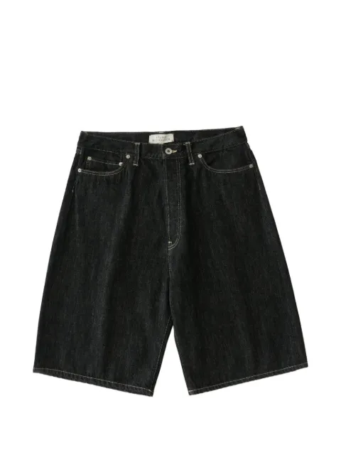 Studio Nicholson Marylebone shorts Black MARYLEBONESHORTSNM1536JAPANESEDENIMBLACKWHITEWEFT