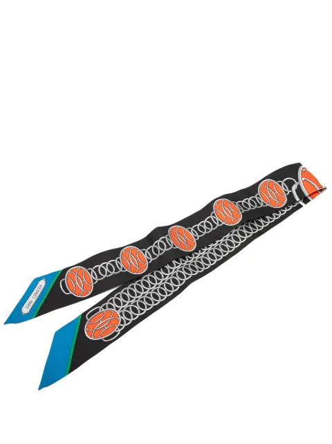 Hermès Pre-Owned 2000-2026 Lift Profile Silk Twilly Scarf scarves Black WHXU14BRJ13P34XO