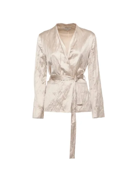 Antonelli crinkled-finish belted jacket Neutrals KADEQ3844120