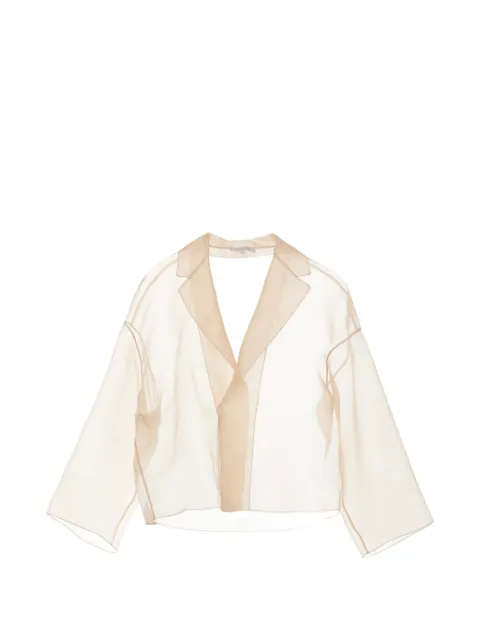 Antonelli Emma sheer silk jacket Neutrals EMMAJ3751Q120C
