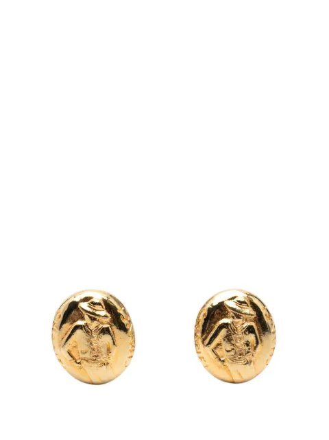 CHANEL Pre-Owned 1970-1980 Gold Plated Mademoiselle Clip On Earrings costume earrings Gold DOYWFXNJ2ZKCHV89