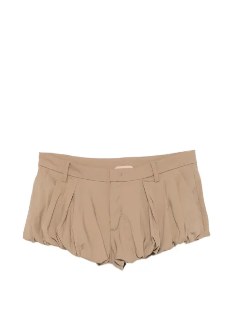 Nº21 pleated bubble-hem shorts Neutrals D0110296