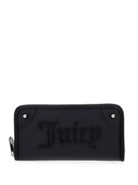 Juicy Couture Candy logo-embroidered zip-around wallet Black WEJBT9985WVP