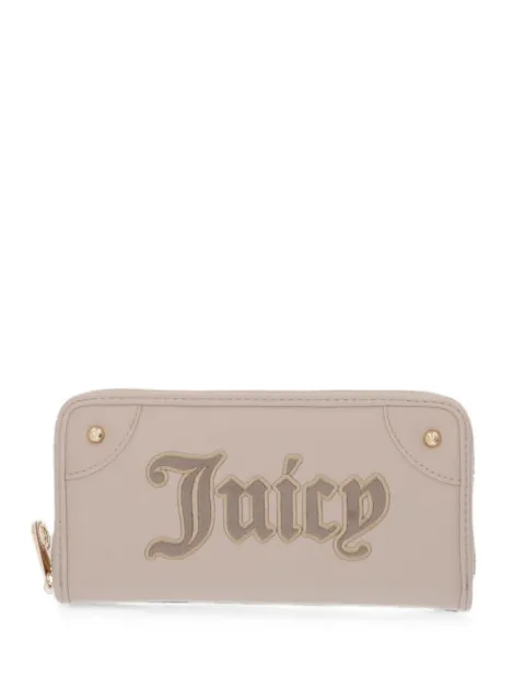 Juicy Couture Candy logo-patch zip-around wallet Neutrals WEJBT9985WVP