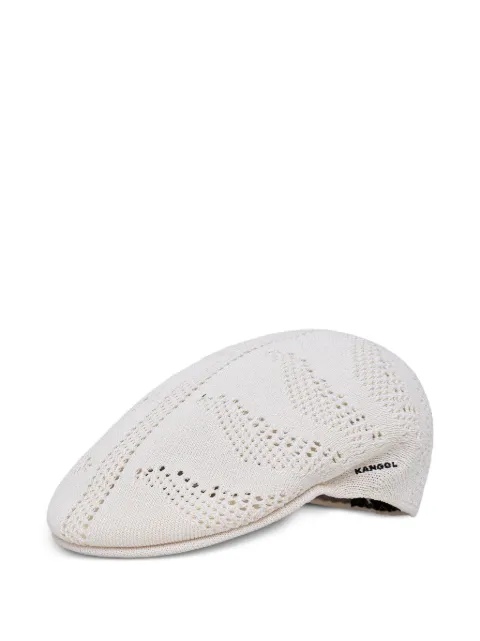 Kangol eyelet-knit flat cap White K3818