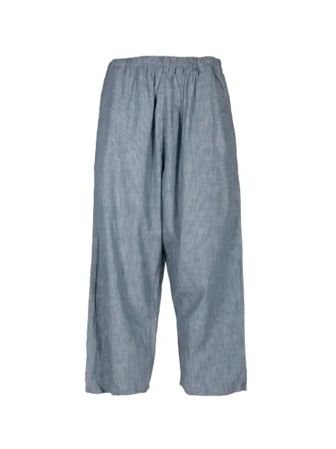 MONOSTEREO striped elasticated-waistband trousers Blue 01C08002