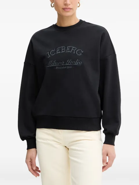 Iceberg logo-embroidered sweatshirt Black E04163179000