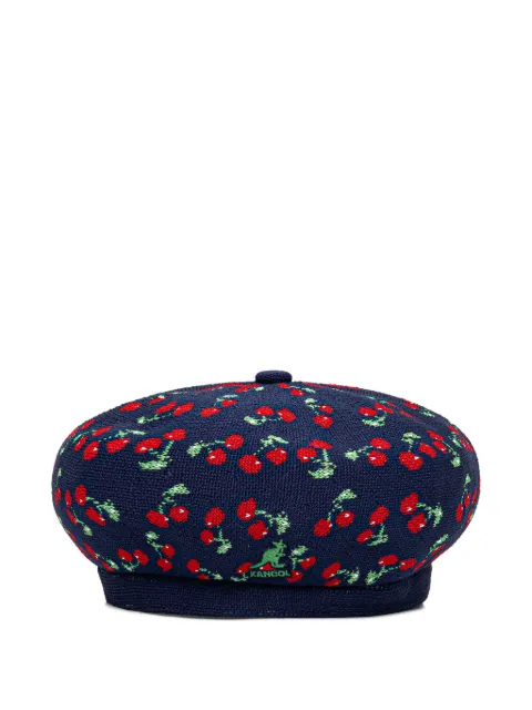 Kangol Tropic cherry-pattern beret Blue K3819