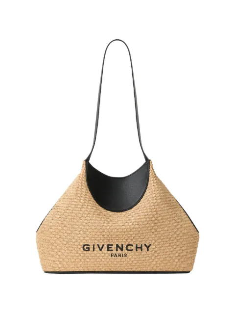 Givenchy small Facet logo-print woven shoulder bag Brown BB516PB2F6
