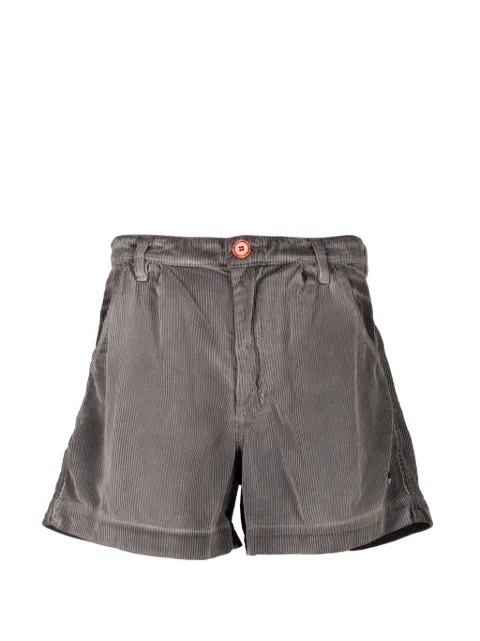 MONOSTEREO corduroy pleated shorts Black 01C0906