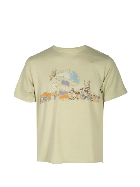 MONOSTEREO mushroom-print T-shirt Green 01C01012