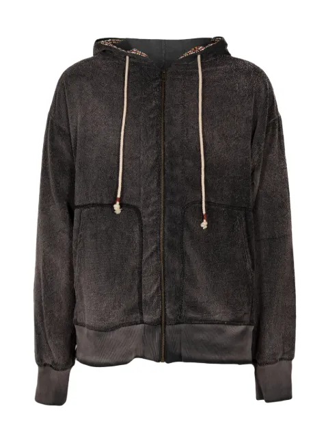 MONOSTEREO zip-up hoodie Black 01C02001