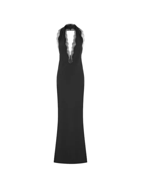 16Arlington Malena lace-trim gown Black G128SS2601SATINBLACK