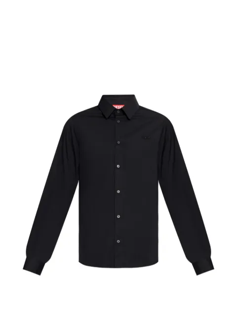 Diesel S-Kinny-Epcl logo-embroidered shirt Black A220450EPCL