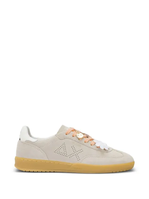 Sun68 California Sun flower-embellished perforated sneakers Neutrals Z3624831