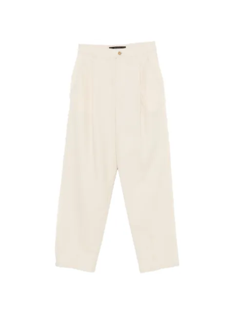Department 5 Gladys pleated frayed-edge trousers Neutrals DP1852TF0301