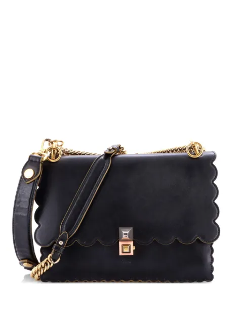 Fendi Pre-Owned Kan I Bag Leather Medium shoulder bag Black MH3LXHN62ZVOK68C