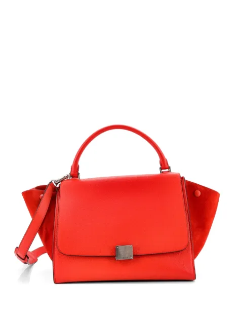 Celine Pre-Owned Trapeze Bag Leather Medium satchel Orange 80RHO7I7FI5HO9KM