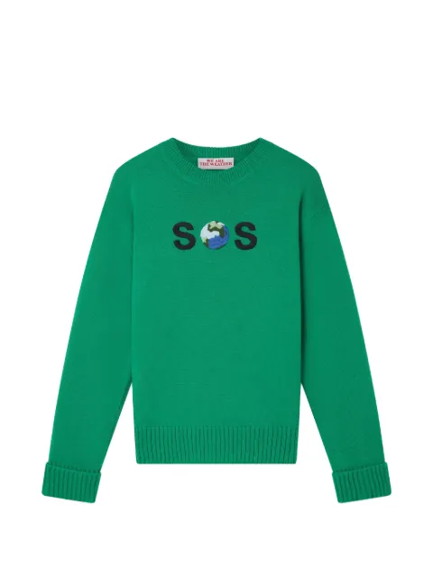 Stella McCartney SOS-embroidered wool sweater Green 6K09023S2530