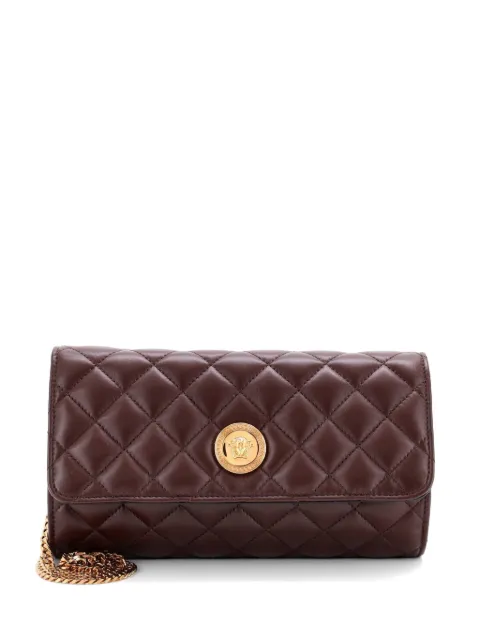 Versace Pre-Owned Icon Wallet on Chain Quilted Leather crossbody bag Brown ZI7OMDK2JMDZXQBX