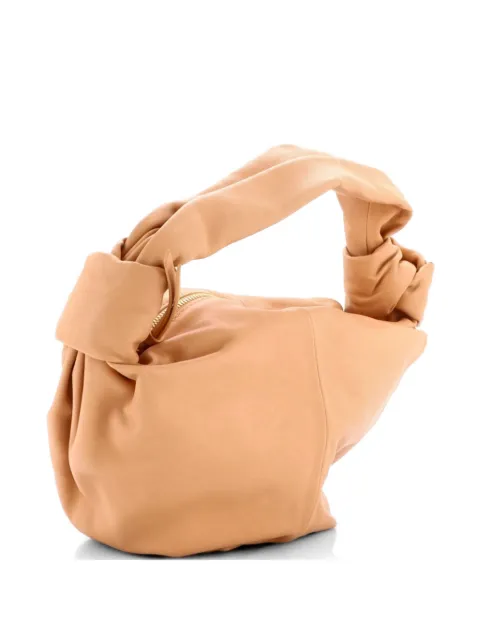 Bottega Veneta Pre-Owned Double Knot Leather Mini hobo bag Neutrals IUMPGR0ZBZ056EDP