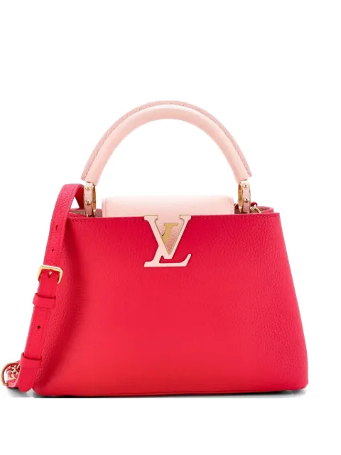 Louis Vuitton Pre-Owned Braided Chain Capucines Bag Taurillion Leather BB satchel Pink WO57HMU2E4110JOF