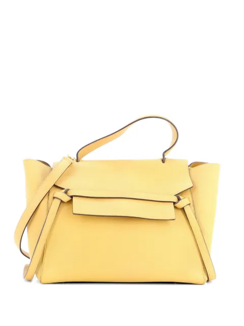 Celine Pre-Owned Belt Bag Textured Leather Mini shoulder bag Yellow ISW7WZEMLNWEXPN9
