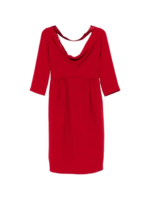 DSQUARED2 cowl-neck pleated-waist dress Red S75CT0745S41805