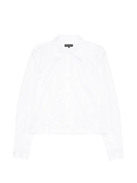 Comme des Garçons Homme Plus mesh long-sleeve shirt White PQB023
