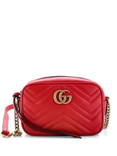 Gucci Pre-Owned GG Marmont Shoulder Bag Matelasse Leather Mini crossbody bag Red SKAO5PSIDI3FQMX1