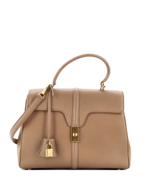 Celine Pre-Owned 16 Top Handle Bag Grained Calfskin Medium shoulder bag Neutrals JF85L7ZGII8B5VVO