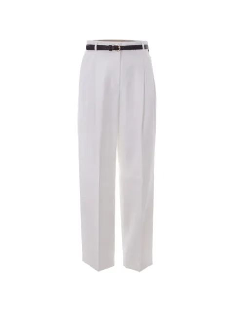 Max Mara Divo belted pleated trousers White 2616131062600