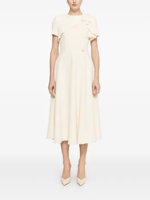 NISSA ruffled A-line dress Neutrals RZ16636CREAM