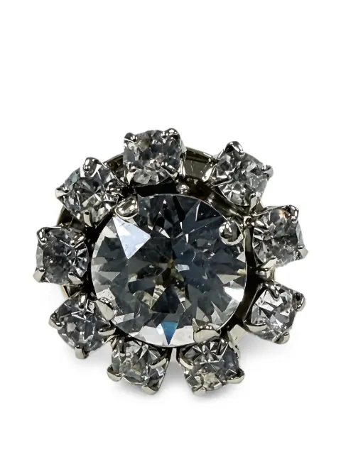 MM6 Maison Margiela crystal-embellished floral-motif ring Gold SM7UQ0127P9163H6804