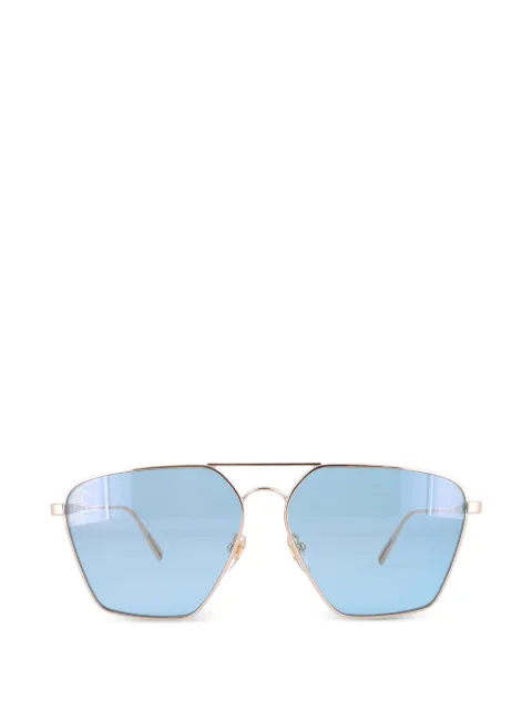 MCM double-bridge geometric-frame sunglasses Gold MCM130S732