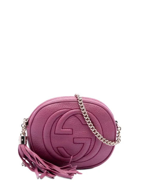 Gucci Pre-Owned 2016-2026 Mini Pebbled Calfskin Soho Chain crossbody bag Pink UQRW3EBLCIBX6CTY