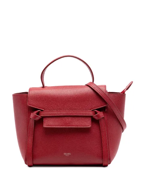 Celine Pre-Owned 2018-2026 Nano Grained Calfskin Belt Bag satchel Red CYSR4PVJRMCVWEI3