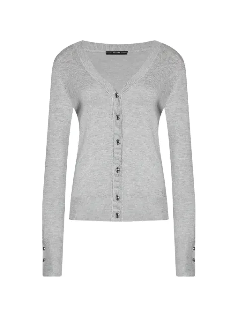 GUESS USA knitted V-neck cardigan Grey W2YR33Z2V62