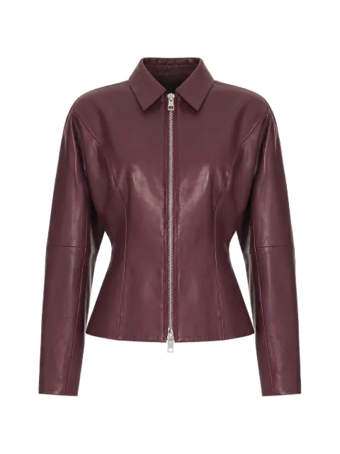 The Sei leather jacket Purple TS5017