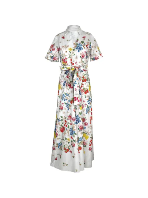 Mary Katrantzou Como fruit-print belted maxi dress White SS26D2FRUITAVOLA
