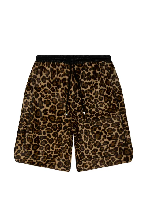 Nahmias leopard-print drawstring shorts Brown L17R11217